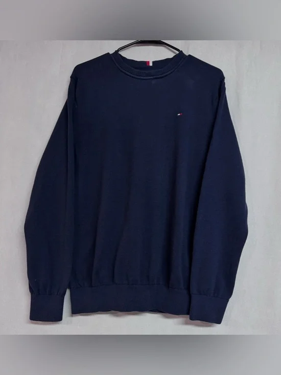 Tommy Hilfiger Women's Crewneck Blue Knit Sweater Size L - Picture 2 of 4